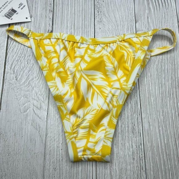 Womens Bikini Bottom XS Yellow Print VYB Vicious‎ Young Babes - Picture 2 of 5